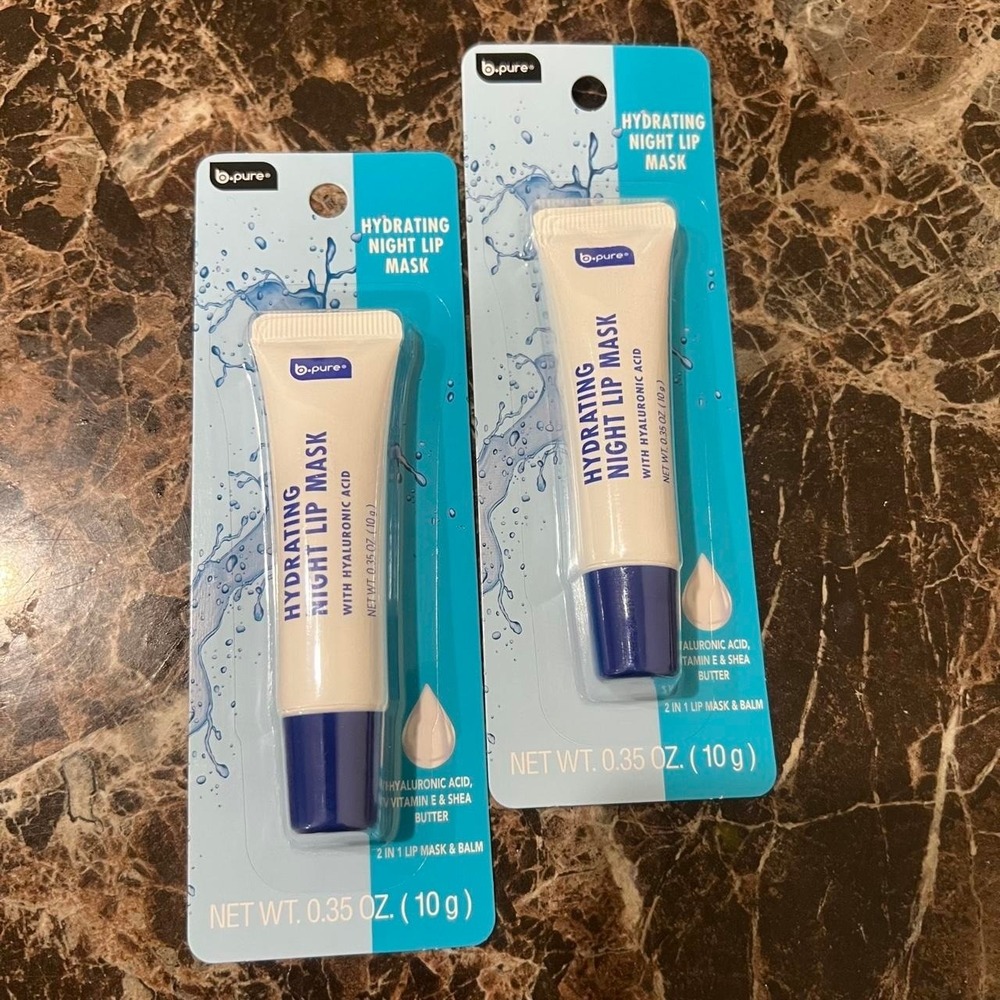 Two B-Pure Hydrating Night Lip Mask with Hyaluronic Acid, Vitamin E Shea Butter
